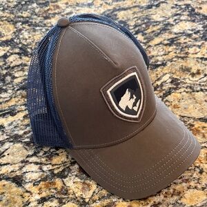 Kuhl Brown and Navy Trucker Cap with Shield Patch